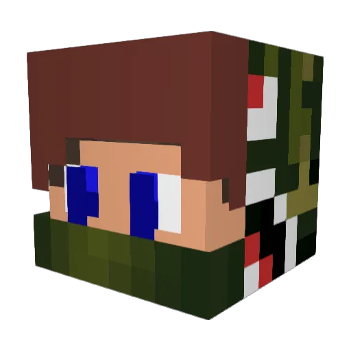 crimson_ninjaMC Minecraft avatar head, 3D render
