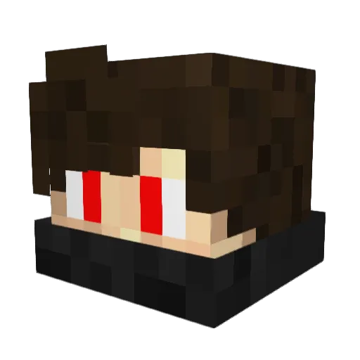 crimson_red16 Minecraft avatar head, 3D render