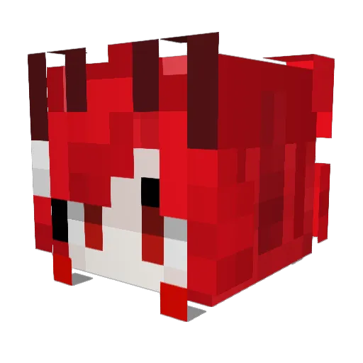 crimsonbloodcat Minecraft avatar head, 3D render