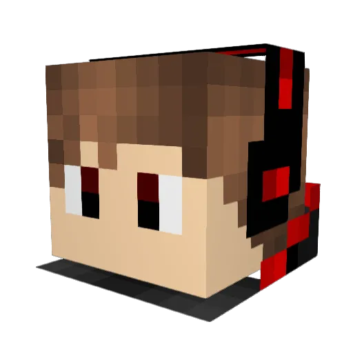 crimsonkilla Minecraft avatar head, 3D render