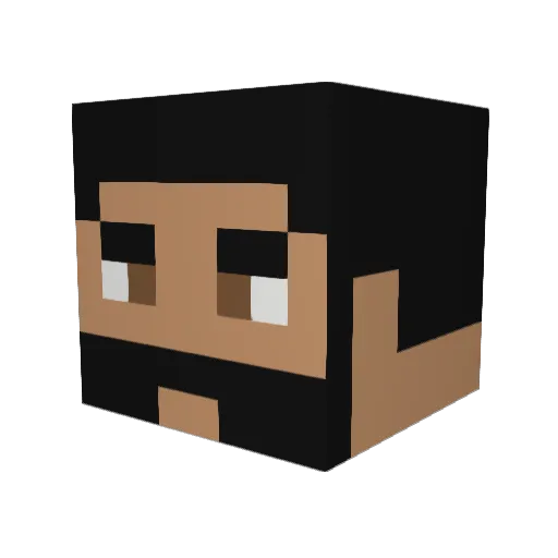 crimsonwarriorr Minecraft avatar head, 3D render