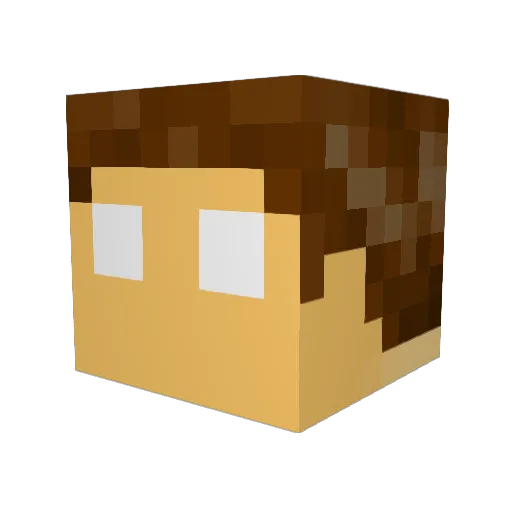 crimstone_red Minecraft avatar head, 3D render