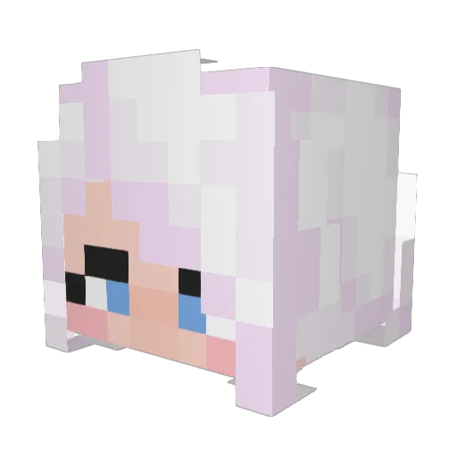 crimtsun Minecraft avatar head, 3D render
