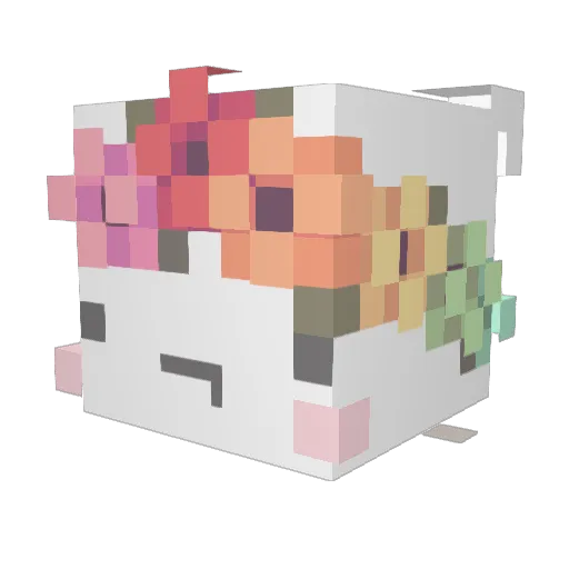 cringecroc1 Minecraft avatar head, 3D render
