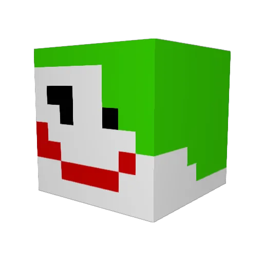 cripletron Minecraft avatar head, 3D render