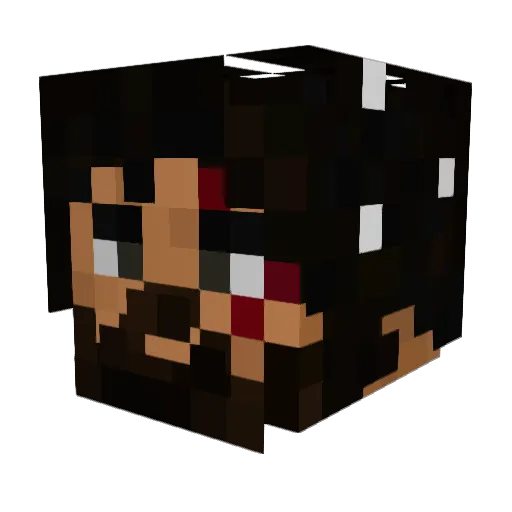 crippledacorn Minecraft avatar head, 3D render