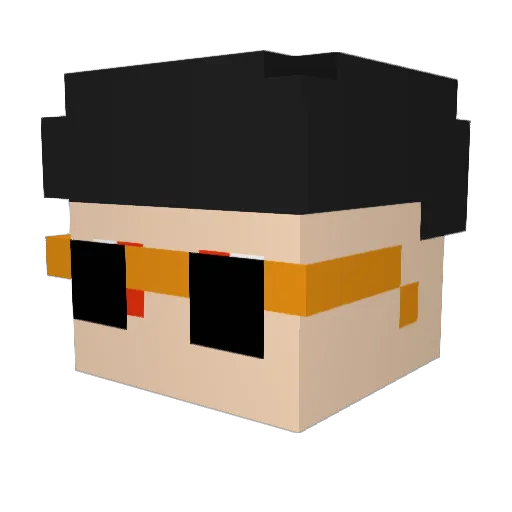 cripsland Minecraft avatar head, 3D render