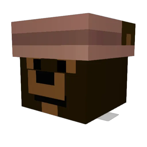 criscross Minecraft avatar head, 3D render
