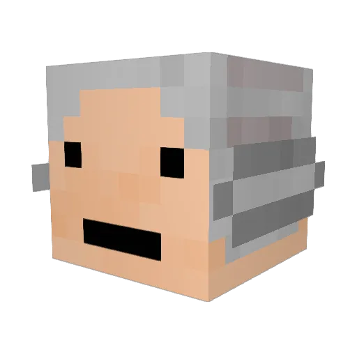 crisniat Minecraft avatar head, 3D render