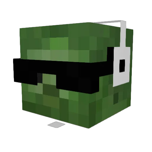 crisogray Minecraft avatar head, 3D render