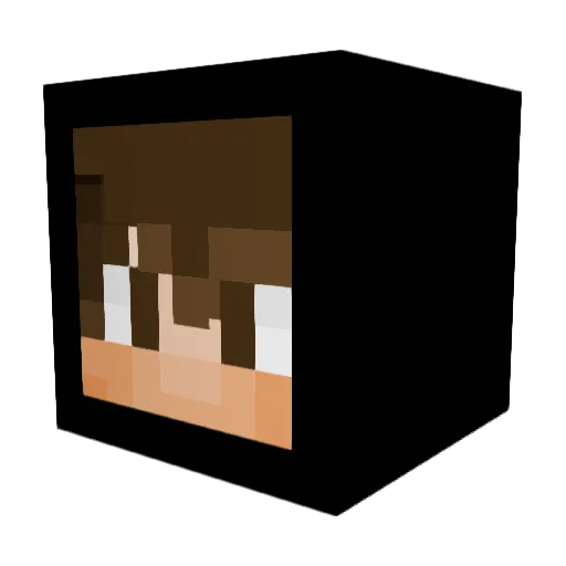 crisplay Minecraft avatar head, 3D render