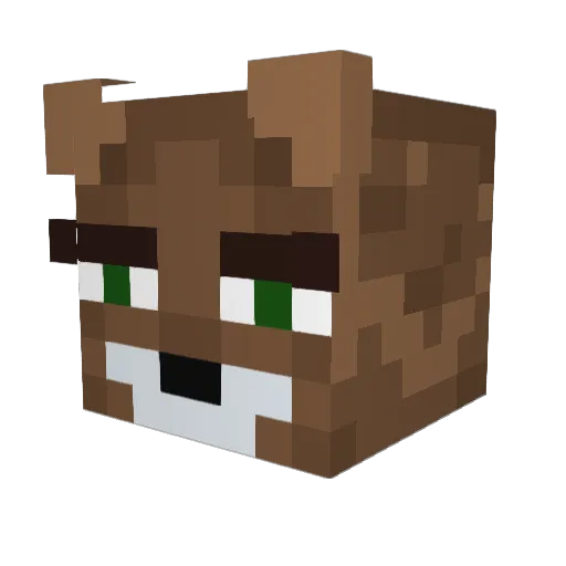 crispwater Minecraft avatar head, 3D render