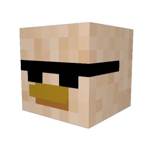 crispy_concords Minecraft avatar head, 3D render
