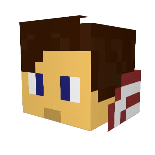 crispybaggin Minecraft avatar head, 3D render