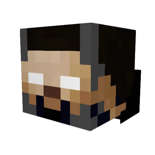 crispycritter Minecraft avatar head, 3D render