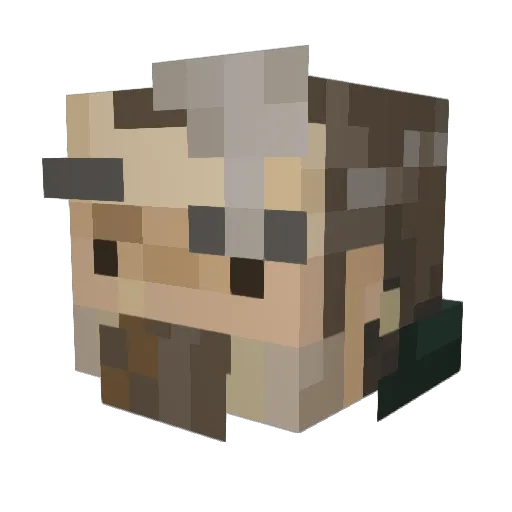 crispymango009 Minecraft avatar head, 3D render