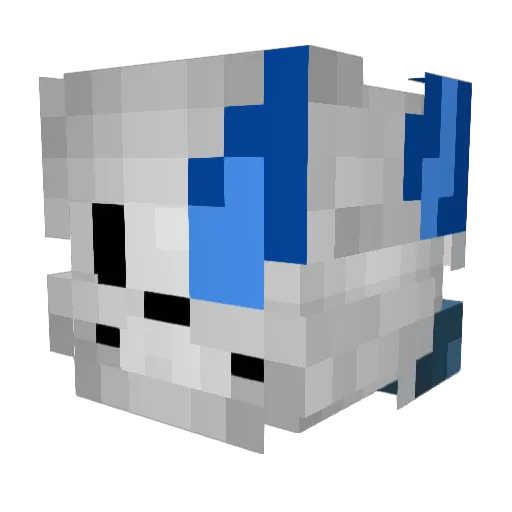 crispywy Minecraft avatar head, 3D render