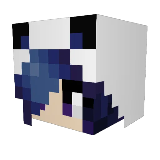 cristal_chan Minecraft avatar head, 3D render