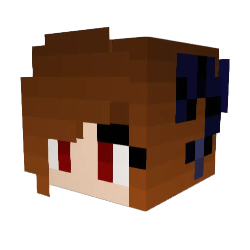 cristamane Minecraft avatar head, 3D render