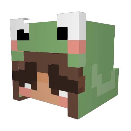 cristianagrace Minecraft avatar head, 3D render