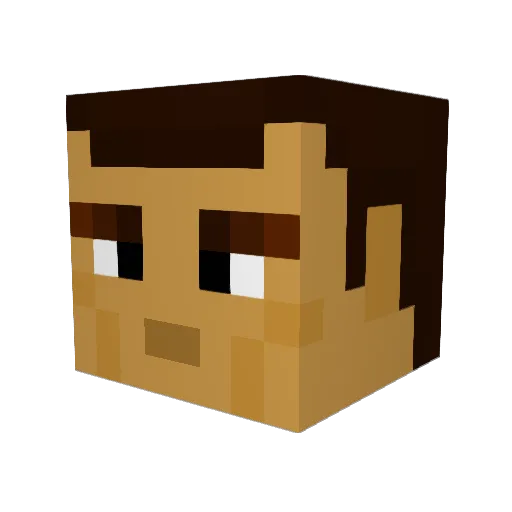 cristiananes Minecraft avatar head, 3D render