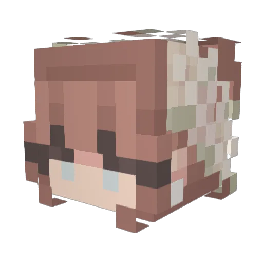cristina1995 Minecraft avatar head, 3D render