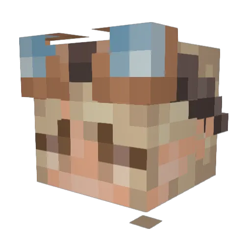 cristinas Minecraft avatar head, 3D render