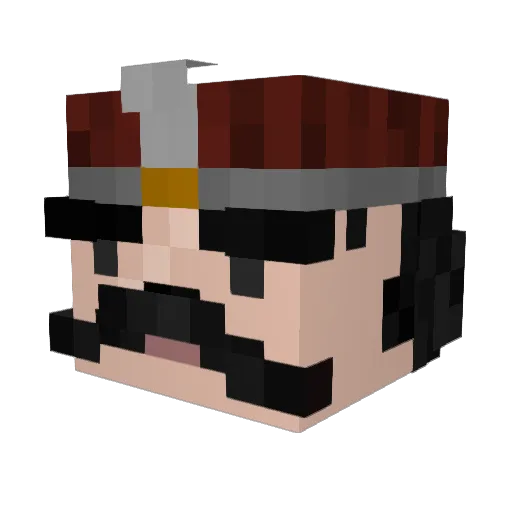 cristines Minecraft avatar head, 3D render