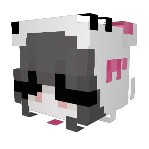cristinuta Minecraft avatar head, 3D render