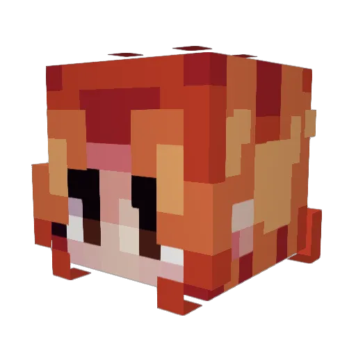 crisuu7 Minecraft avatar head, 3D render