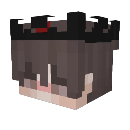 criticaly Minecraft avatar head, 3D render