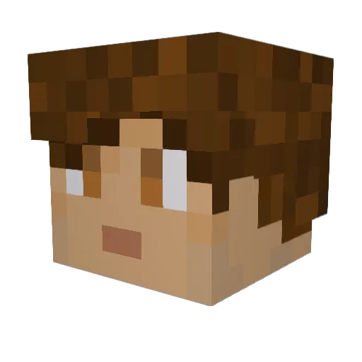 critzen Minecraft avatar head, 3D render