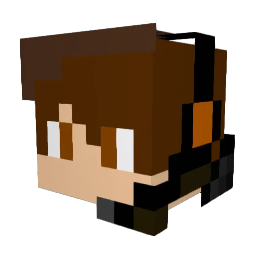 crix00 Minecraft avatar head, 3D render