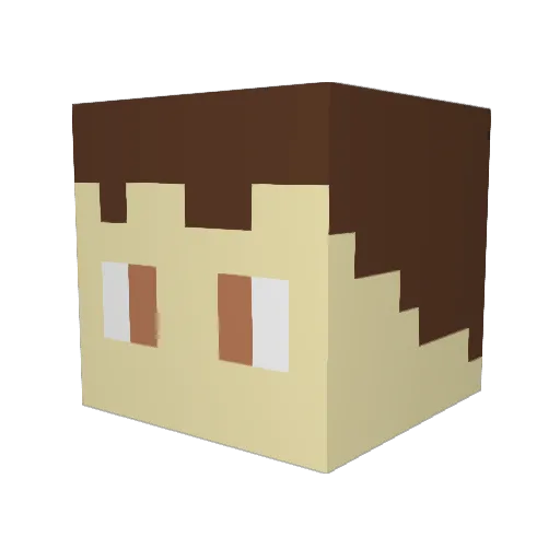 crlowman Minecraft avatar head, 3D render