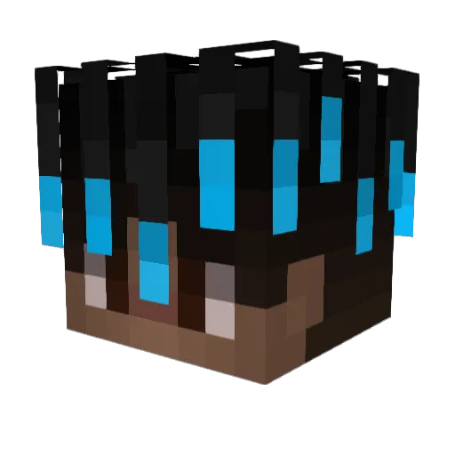 crnja Minecraft avatar head, 3D render