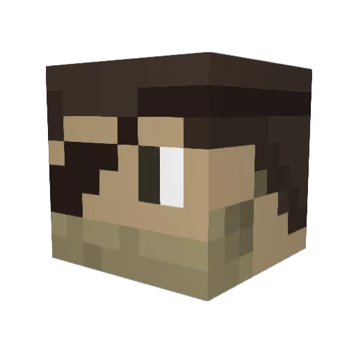 cro09 Minecraft avatar head, 3D render