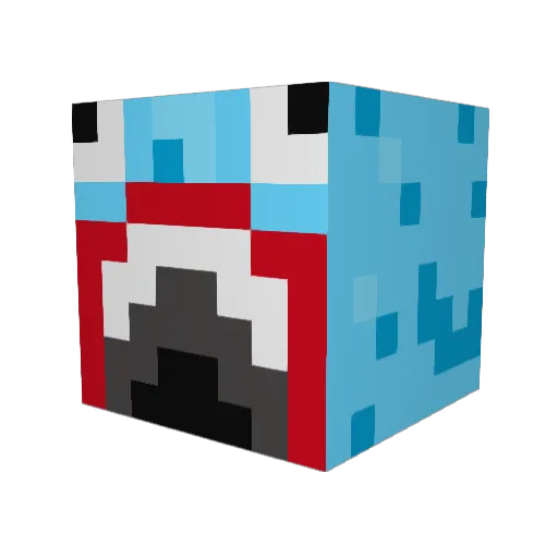 croberson Minecraft avatar head, 3D render