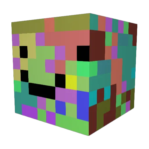 crocey101 Minecraft avatar head, 3D render