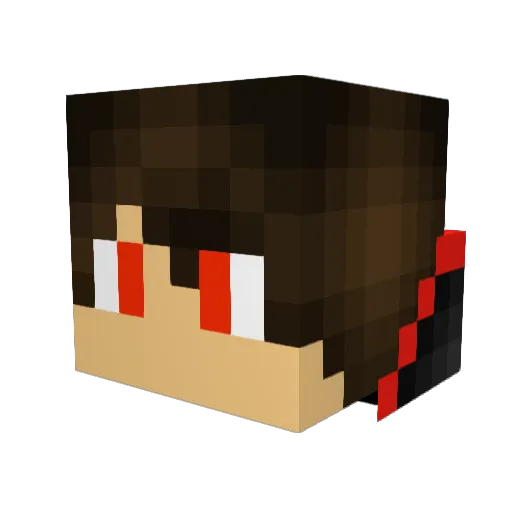 crockoYT Minecraft avatar head, 3D render