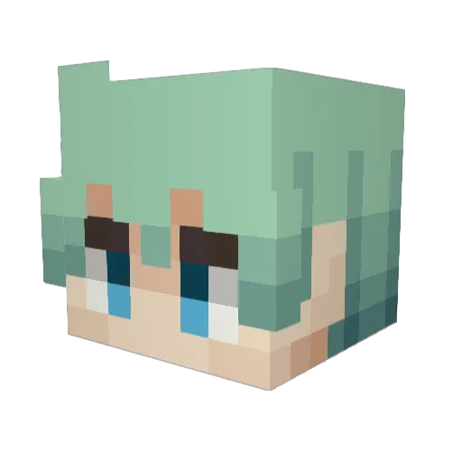 croco_0824 Minecraft avatar head, 3D render