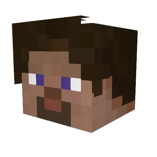 crocodileandy Minecraft avatar head, 3D render