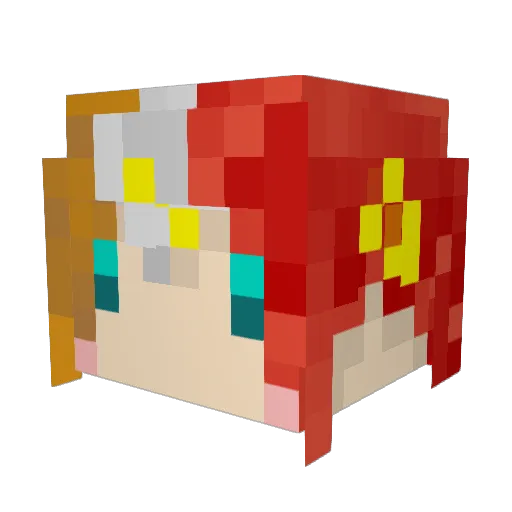 crocome Minecraft avatar head, 3D render