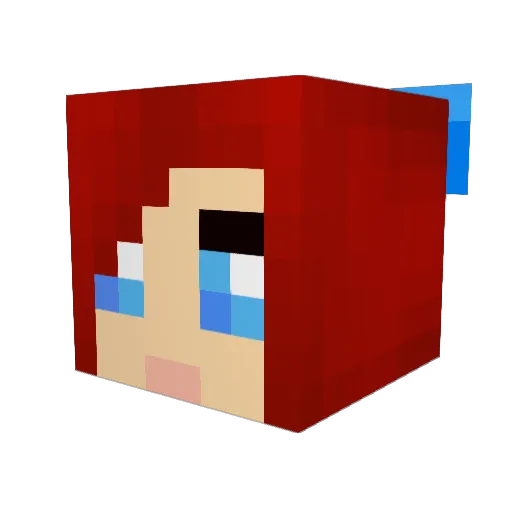 crocrode Minecraft avatar head, 3D render