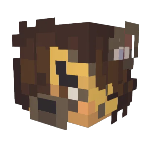 crocvtacrocvta Minecraft avatar head, 3D render