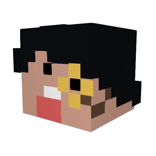 croey Minecraft avatar head, 3D render