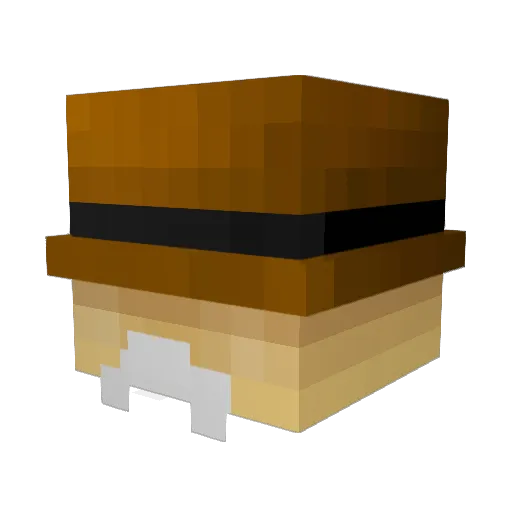 crofael Minecraft avatar head, 3D render