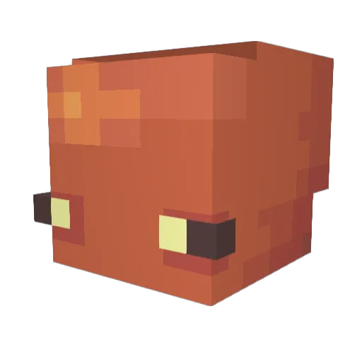 crokomo Minecraft avatar head, 3D render