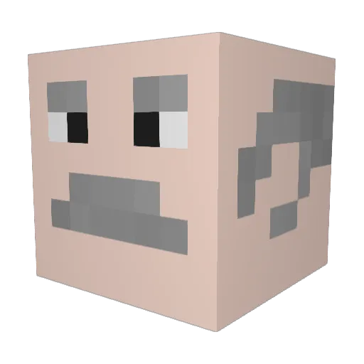 cronig Minecraft avatar head, 3D render