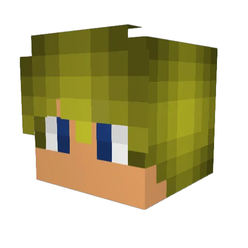 cronisaur Minecraft avatar head, 3D render