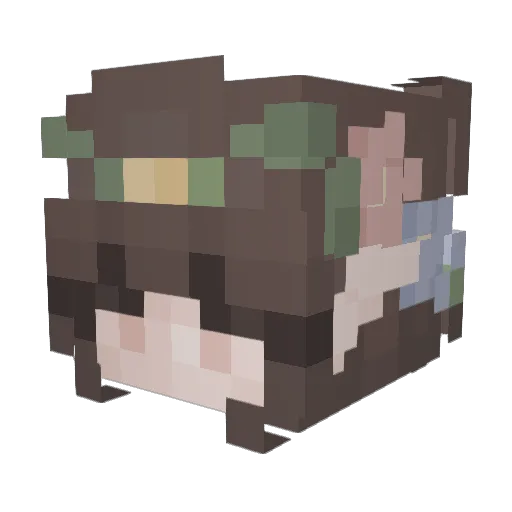 crookebarter Minecraft avatar head, 3D render